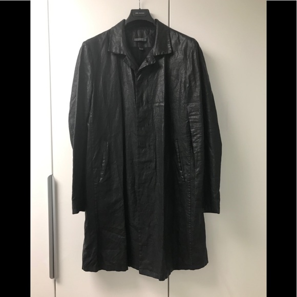 John Varvatos Slim fit waxed coat size 40. - Picture 3 of 11